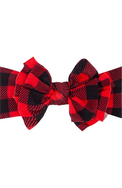 Baby Bling Babies' Fab-bow-lous Print Headband In Lumberjack