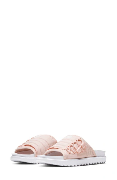 Nike Asuna Slide Sandal In White/ White/washed Coral