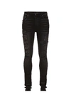 Amiri Logo Applique Jean In Black