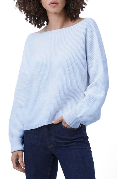 French Connection Millie Mozart Boat Neck Sweater In Crystal Clear