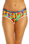 Tomboyx Hipster Briefs In Rainbow Squared Print