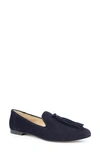 Italeau Trino Waterproof Tassel Loafer In Dark Blue