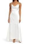 Elliatt Aisle Satin Slipdress In White