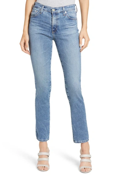 Ag Mari High Waist Slim Straight Leg Jeans In Blue