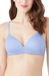 B.tempt'd By Wacoal Future Foundations Wire-free Lace T-shirt Bra In Brunnera Blue