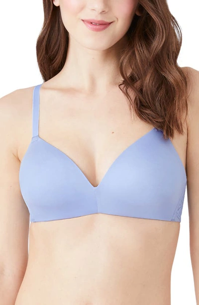 B.tempt'd By Wacoal Future Foundations Wire-free Lace T-shirt Bra In Brunnera Blue