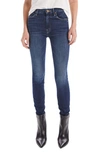 Mother High Waisted Looker Ankle Fray Jean - Atterley In Blue