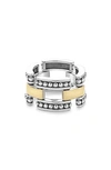 LAGOS HIGH BAR CAVIAR LINK RING,03-80412-7