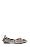 Frame Le Sunset Square Toe Ballet Flat In Snake