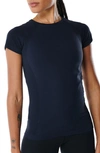 Sweaty Betty Athlete Seamless Workout T-shirt In Navy Blue