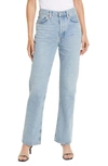 Agolde Lana Organic Cotton Straight Leg Jeans In Blue
