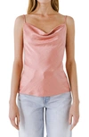 Endless Rose Cowl Neck Camisole In Mauve