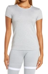 Alo Yoga Soft Finesse Performance Jersey T-shirt In Athletic Heather Grey