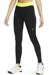 Nike Women's  Pro Mid-rise Mesh-paneled Leggings In Black