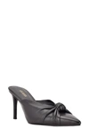 Guess Akela Pointed Toe Pump In Black Leather