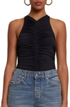 A.l.c Adley Sleeveless Ruched Top In Black