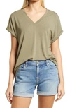 Tommy Bahama Kauai Jersey Women's V-neck Tee In Tea Leaf