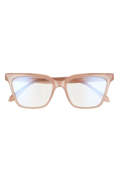 Quay 52mm Blue Light Filtering Glasses In Milky Doe/ Clear
