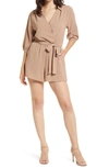 FRAICHE BY J BALLOON SLEEVE TIE FRONT ROMPER,FD 2975