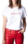 Zadig & Voltaire Zoe Amor Fati Cotton Graphic Tee In White