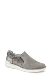 Gray/ Gray Snake Print Suede