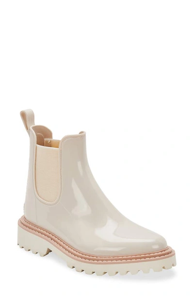 Dolce Vita Stormy H2o Waterproof Chelsea Boot In Ivory Patent