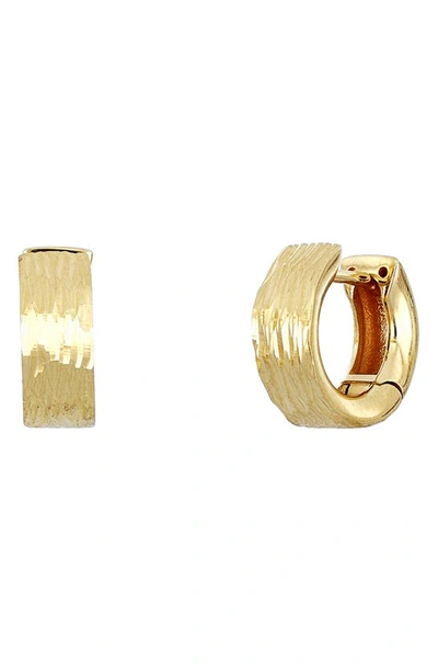 Bony Levy 14k Gold Textured Huggie Hoop Earrings In 14ky