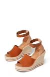 Toms Marisol Espadrille Wedge Sandal In Brown Suede