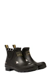 Joules Wellibob Short Rain Boot In Black Dog