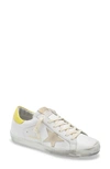 Golden Goose Super-star Low Top Sneaker In White/ Beige/ Yellow
