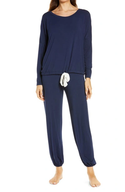 EBERJEY GISELE JERSEY KNIT SLOUCHY PAJAMAS,TZ1018LC