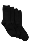 Stems 4-pack Comfort Crew Socks In Black