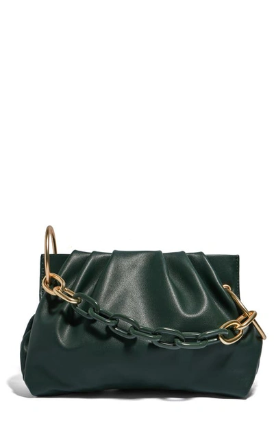 House Of Want Chill Vegan Leather Frame Clutch In Hunter Green
