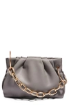 House Of Want Chill Vegan Leather Frame Clutch In Grey