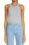 Totême Stretch Organic Cotton Rib Tank In Dusty Blue