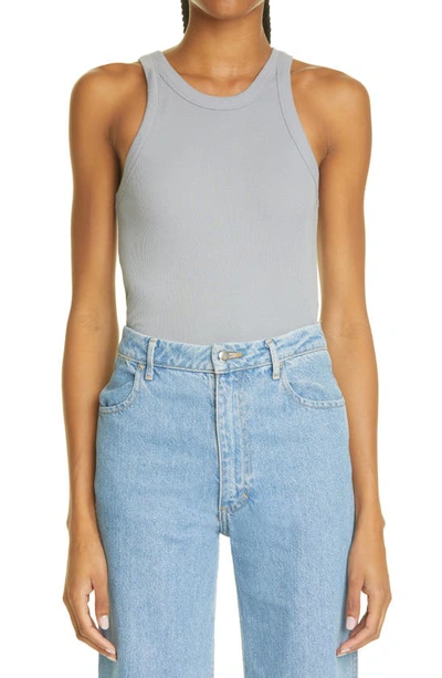 Totême Stretch Organic Cotton Rib Tank In Dusty Blue