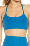 Beyond Yoga Space Dye Slim Racerback Sports Bra In Gulf Stream-oceana
