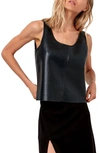 AS BY DF ELIZABETH RECYCLED LEATHER BLEND TANK,2231R63305
