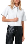 As By Df Mojave Recycled Leather Blend Boxy Top In White