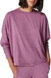 Sweaty Betty Gary Yoga Sweatshirt In Moonrock Purple Marl