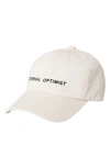 Spiritual Gangster Eternal Optimist Cotton Baseball Cap In Stone