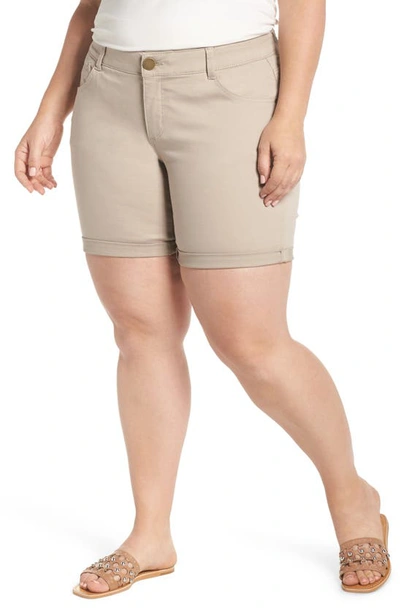 Wit & Wisdom 'ab'solution Stretch Cotton Shorts In Flax