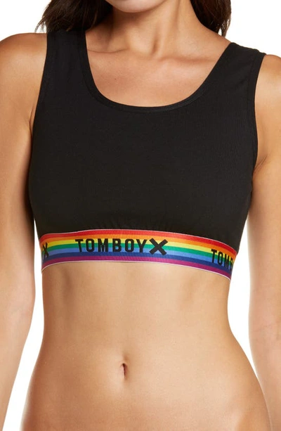 Tomboyx Next Gen Essential Bra In Night Sky Rainbow