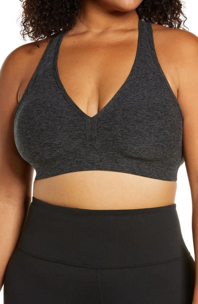 Beyond Yoga Lift Your Spirits Sports Bra In Black-charcoal