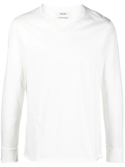 Zadig & Voltaire Monastir Long-sleeved T-shirt In Weiss