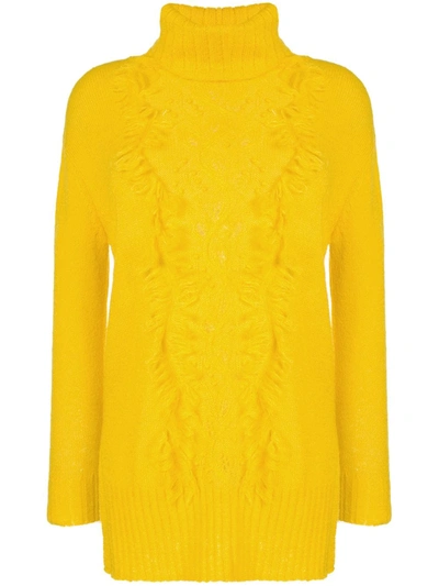 Onefifteen Ruffle Knit Jumper In Gelb