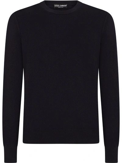 Dolce & Gabbana Crew Neck Jumper In Blau