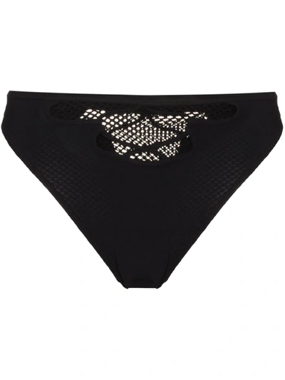 Agent Provocateur Hatty Mesh Bikini Bottoms In Black