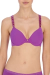 NATORI PURE LUXE FULL FIT COVERAGE T-SHIRT EVERYDAY SUPPORT BRA (32B) WOMEN'S,732080-MULBERRY/CINNABAR-38DD