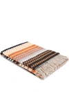Missoni Humbert Chevron Pattern Throw In Schwarz